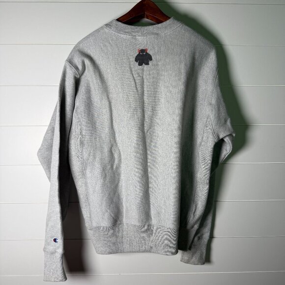 Monstrous Flagship Champion Sweatshirt Crewneck Reverse Weave Light Gray Sz Med - Picture 4 of 6
